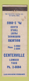 Matchbook Cover - Centerville Lumber Yard MA? WEAR