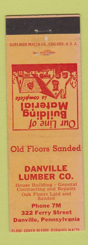 Matchbook Cover - Danville Lumber PA