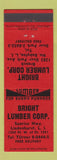 Matchbook Cover - Bright Lumber Corp Lindenhurst LI NY