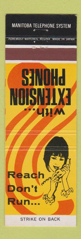 Matchbook Cover - Manitoba Telephone System girlie MB Canada