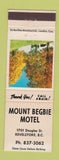 Matchbook Cover - Mount Begbie Motel Revelstoke BC
