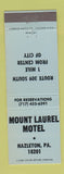 Matchbook Cover - Mount Laurel Motel Hazleton PA