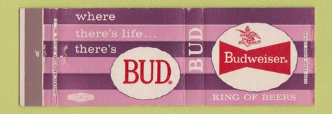 Matchbook Cover - Budweiser Beer Full Length