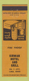 Matchbook Cover - Kirwan Hotel and Grill Lima OH