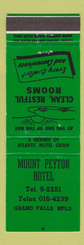 Matchbook Cover - Mount Peyton Hotel Grand Falls NF
