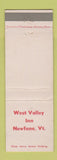 Matchbook Cover - West Valley Inn Newfane VT