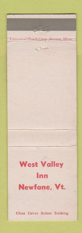Matchbook Cover - West Valley Inn Newfane VT