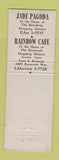Matchbook Cover - Jade Pagoda Chinese Restaurant Seattle WA