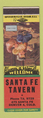 Matchbook Cover - Santa Fe Tavern Denver Colorado