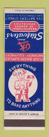 Matchbook Cover - OK Stiefvaters' Baking Supply San Francisco CA