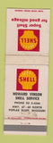 Matchbook Cover - Shell oil gas Howard Vinson Poplar Bluff MO WEAR
