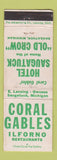 Matchbook Cover - Coral Gables Ilforno Restaurant Saugatuck Owosso MI WEAR