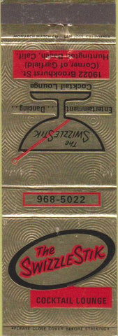 Matchbook Cover - Swizzle Stick Lounge Huntington Beach CA