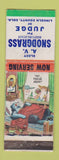 Matchbook Cover Snodgrass Judge Election Lincoln County Colorado hillbilly WORN