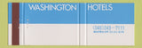 Matchbook Cover - Washington Hotels Japan?
