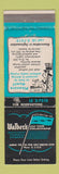 Matchbook Cover - Walber's Restaurant Essington PA WEAR