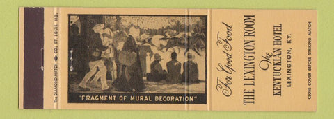 Matchbook Cover - Kentuckian Hotel Lexington Room Lexington KY