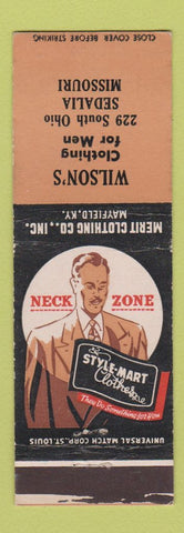 Matchbook Cover - Style Mart Men's Clothes Wilson's Sedalia MO
