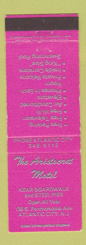 Matchbook Cover - Aristocrat Motel Atlantic City NJ