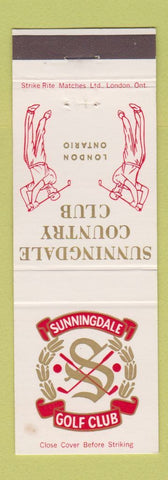 Matchbook Cover - Sunningdale Country Club London ON