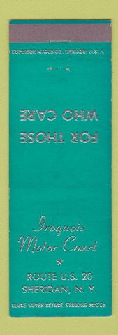 Matchbook Cover - Iroquois Motor Court Sheridan NY