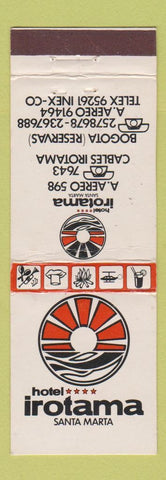 Matchbook Cover - Hotel Irotama Santa Marta Colombia