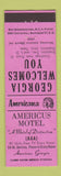 Matchbook Cover - Americus Motel GA Perkins Americana PINK