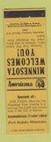 Matchbook Cover - Traveler's Motel Park Rapids MN Perkins Americana YELLOW