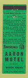 Matchbook Cover - Aaron Motel Boydton VA Perkins Americana GREEN