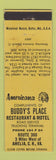 Matchbook Cover - Buddy's Place Motel Amelia VA Perkins Americana YELLOW