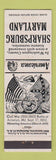 Matchbook Cover - Sharpsburg MD Civil War Perkins Americana WHITE