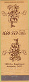 Matchbook Cover - First Cabin Anaheim CA