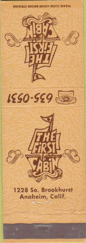Matchbook Cover - First Cabin Anaheim CA