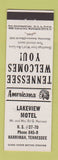 Matchbook Cover - Lakeview Motel Harriman TN Perkins Americana WHITE