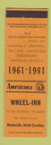 Matchbook Cover - Wheel Inn Hayesville NC Perkins Americana ORANGE