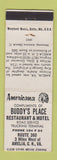 Matchbook Cover - Buddy's Place Motel Amelia VA Perkins Americana WHITE
