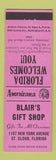 Matchbook Cover - Blair's Gifts ST Cloud FL Perkins Americana PINK
