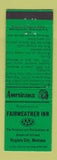 Matchbook Cover - Fairweather Inn Virginia City MT Perkins Americana GREEN