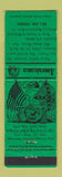 Matchbook Cover - Bull Run VA Civil War Perkins Americana GREEN