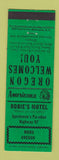 Matchbook Cover - Robie's Motel Moro OR Perkins Americana GREEN