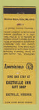 Matchbook Cover - Eastville Inn Gift Shop VA Perkins Americana YELLOW
