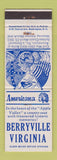 Matchbook Cover - Berryville VA Civil War Perkins Americana WHITE