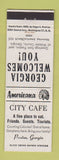 Matchbook Cover - City Cafe Preston GA Perkins Americana WHITE