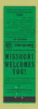 Matchbook Cover - Hermitage MO Perkins Americana GREEN