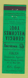 Matchbook Cover - Sikes Insurance Butler GA Perkins Americana GREEN