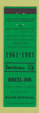 Matchbook Cover - Wheel Inn Hayesville NC Perkins Americana GREEN