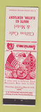 Matchbook Cover - Clifton Cafe Motel Elkton KY Perkins Americana WHITE
