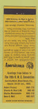 Matchbook Cover - RMS Miami Beach FL 1959 Perkins Americana YELLOW