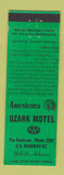 Matchbook Cover - Ozark Motel Yellville AR Perkins Americana GREEN