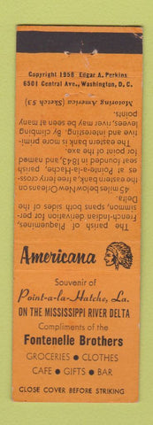 Matchbook Cover - Pointe a la Hatche LA Grocery Perkins Americana YELLOW